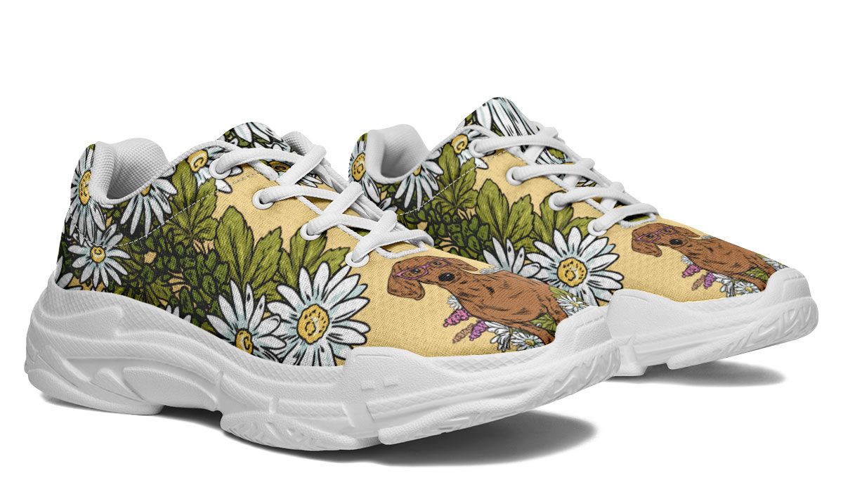 Illustrated Dachshund Chunky Sneakers