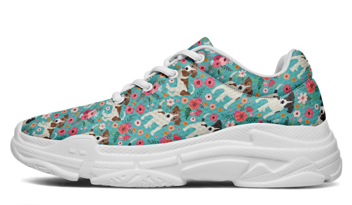 Jack Russell Flower Chunky Sneakers