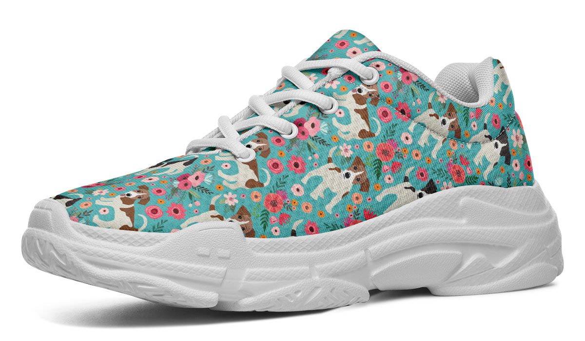 Jack Russell Flower Chunky Sneakers