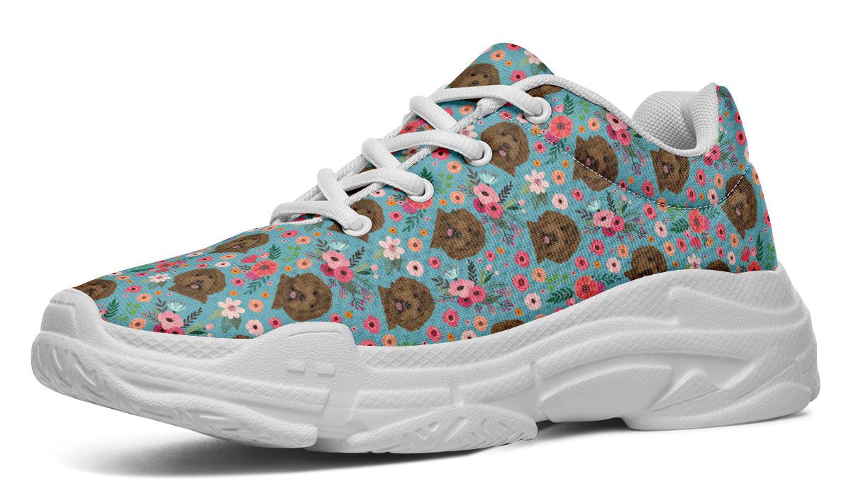 Labradoodle Flower Chunky Sneakers
