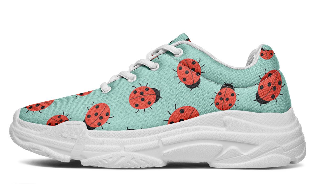 Lady Bug Pattern Chunky Sneakers