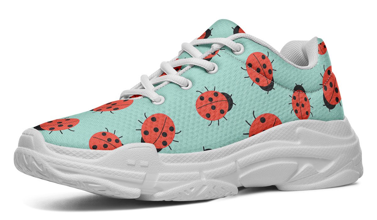 Lady Bug Pattern Chunky Sneakers