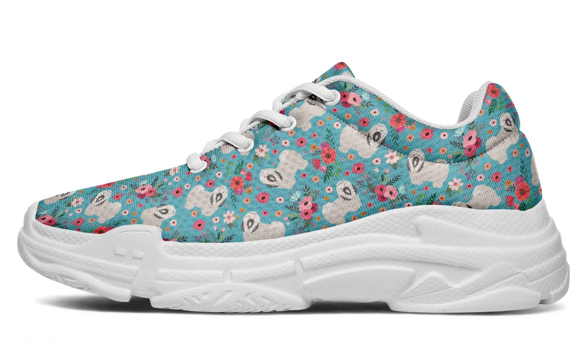 Lhasa Apso Flower Chunky Sneakers