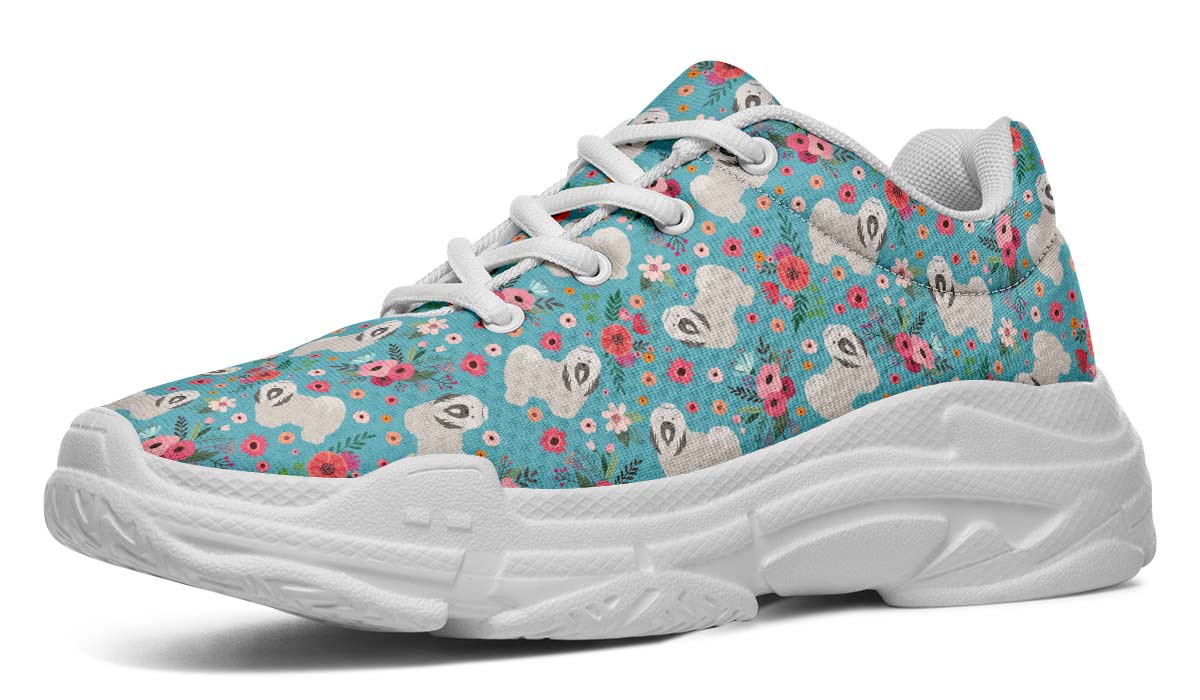 Lhasa Apso Flower Chunky Sneakers