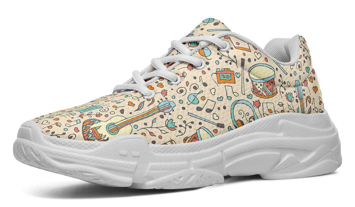 Music Doodle Chunky Sneakers