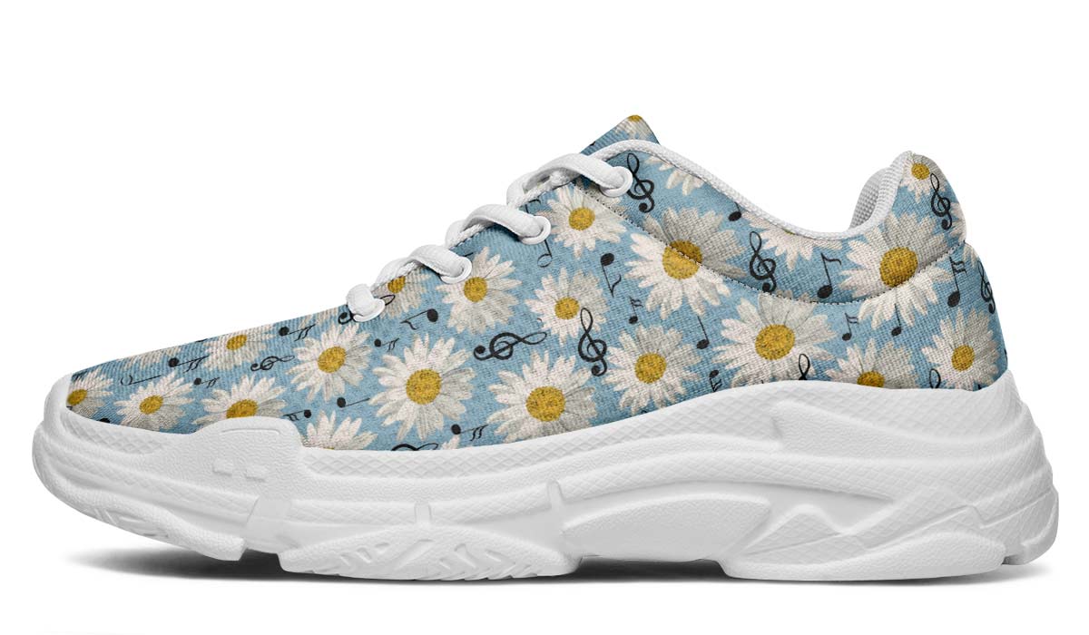 Musical Daisy Blue Chunky Sneakers