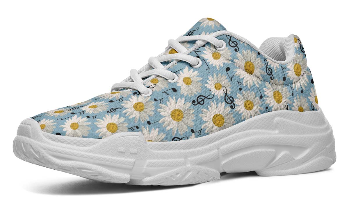 Musical Daisy Blue Chunky Sneakers
