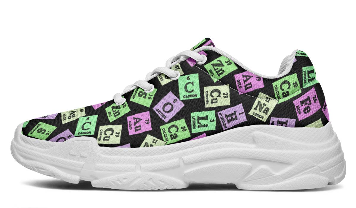 Periodic Table Pattern Chunky Sneakers