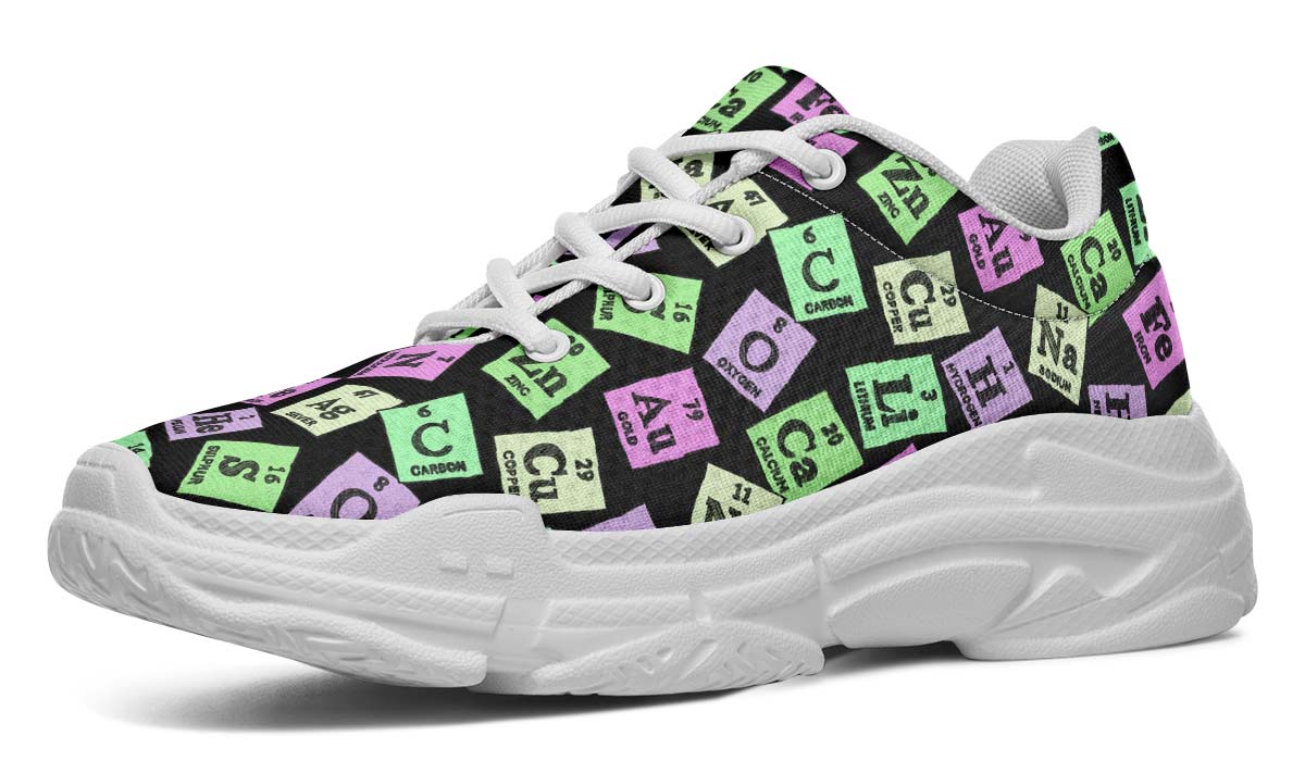 Periodic Table Pattern Chunky Sneakers