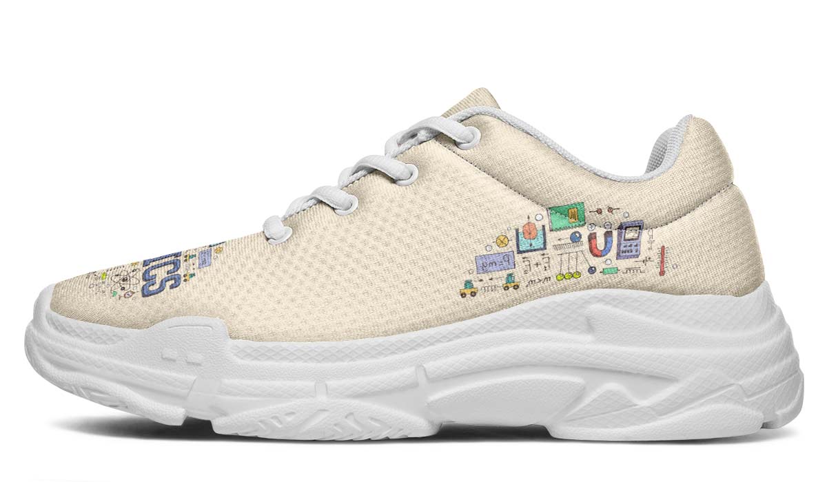 Physics Pattern Chunky Sneakers