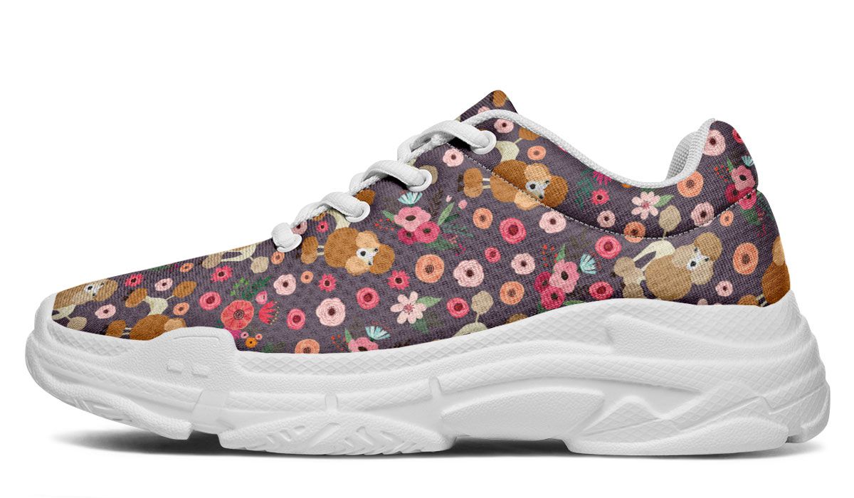Poodle Flower Chunky Sneakers