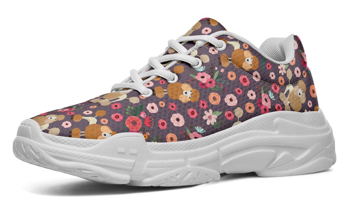 Poodle Flower Chunky Sneakers