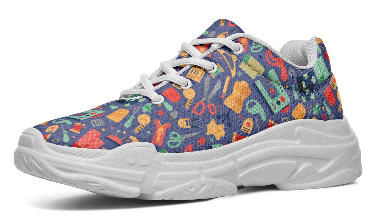 Quilting Pattern Chunky Sneakers