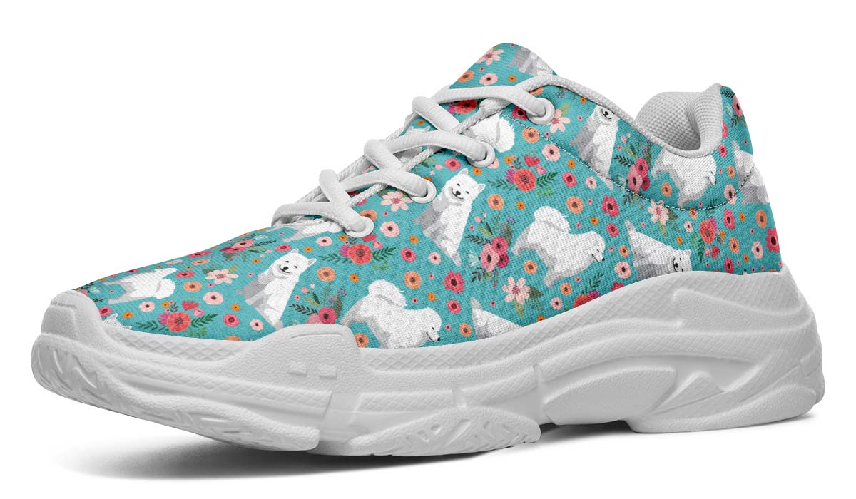 Samoyed Flower Chunky Sneakers