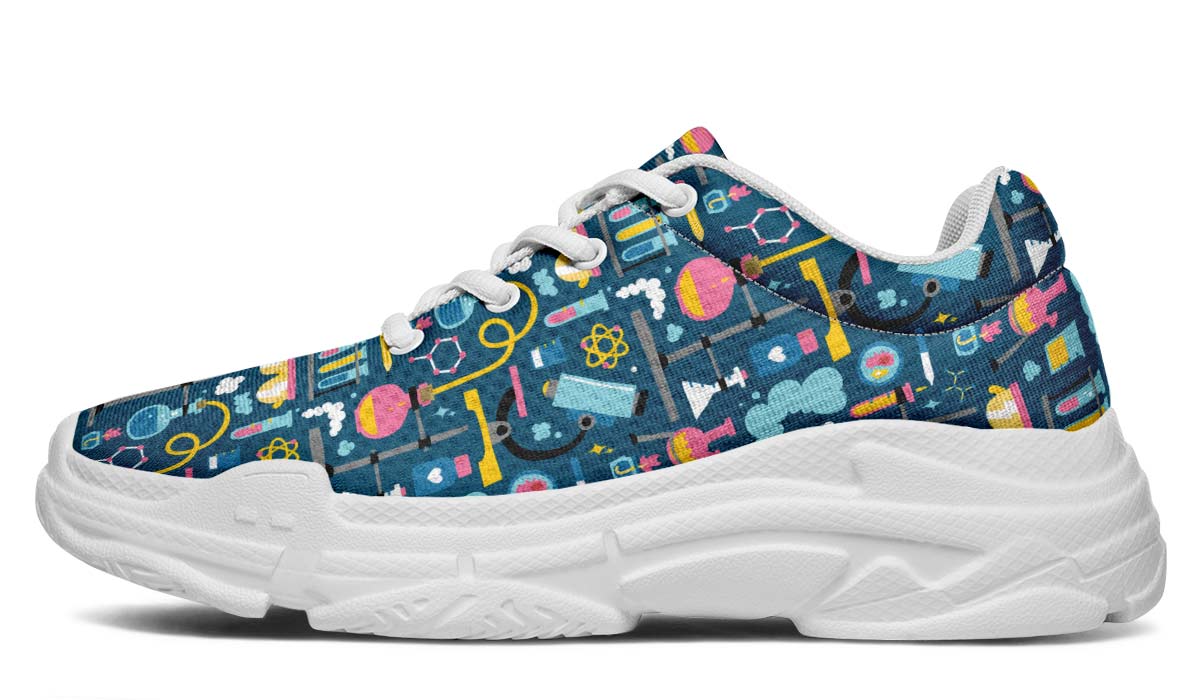 Science Lab Pattern Chunky Sneakers