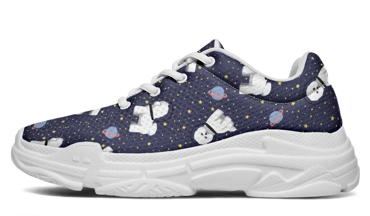 Space Bichon Frise Chunky Sneakers