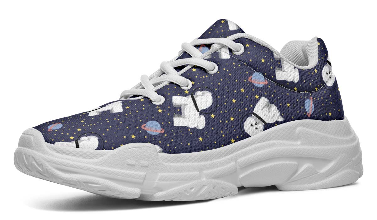 Space Bichon Frise Chunky Sneakers