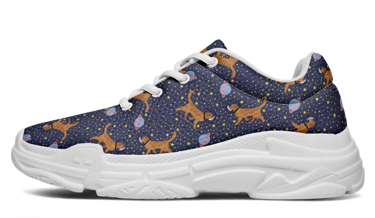 Space Golden Retriever Chunky Sneakers