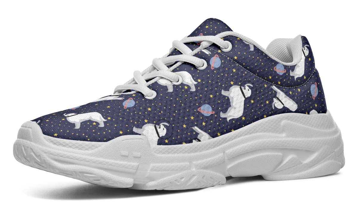 Space Great Pyrenees Chunky Sneakers
