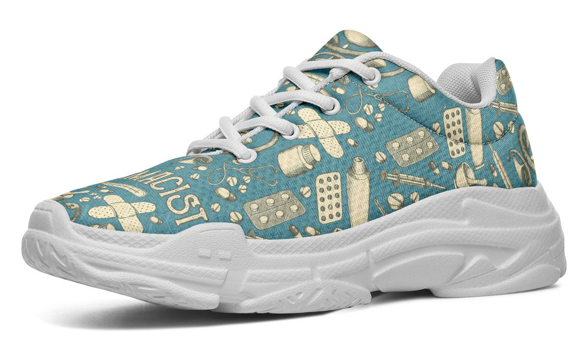 Louis Vuitton Printed Chunky Sneakers - White Sneakers, Shoes