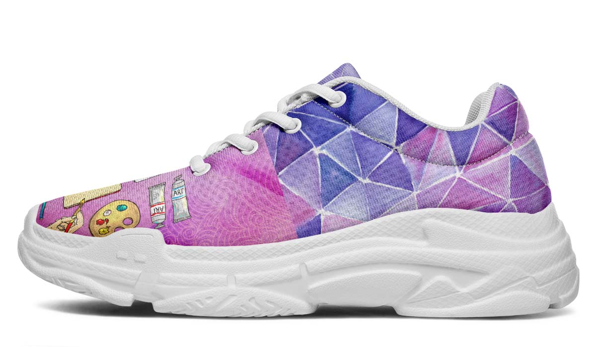 Watercolor Chunky Sneakers