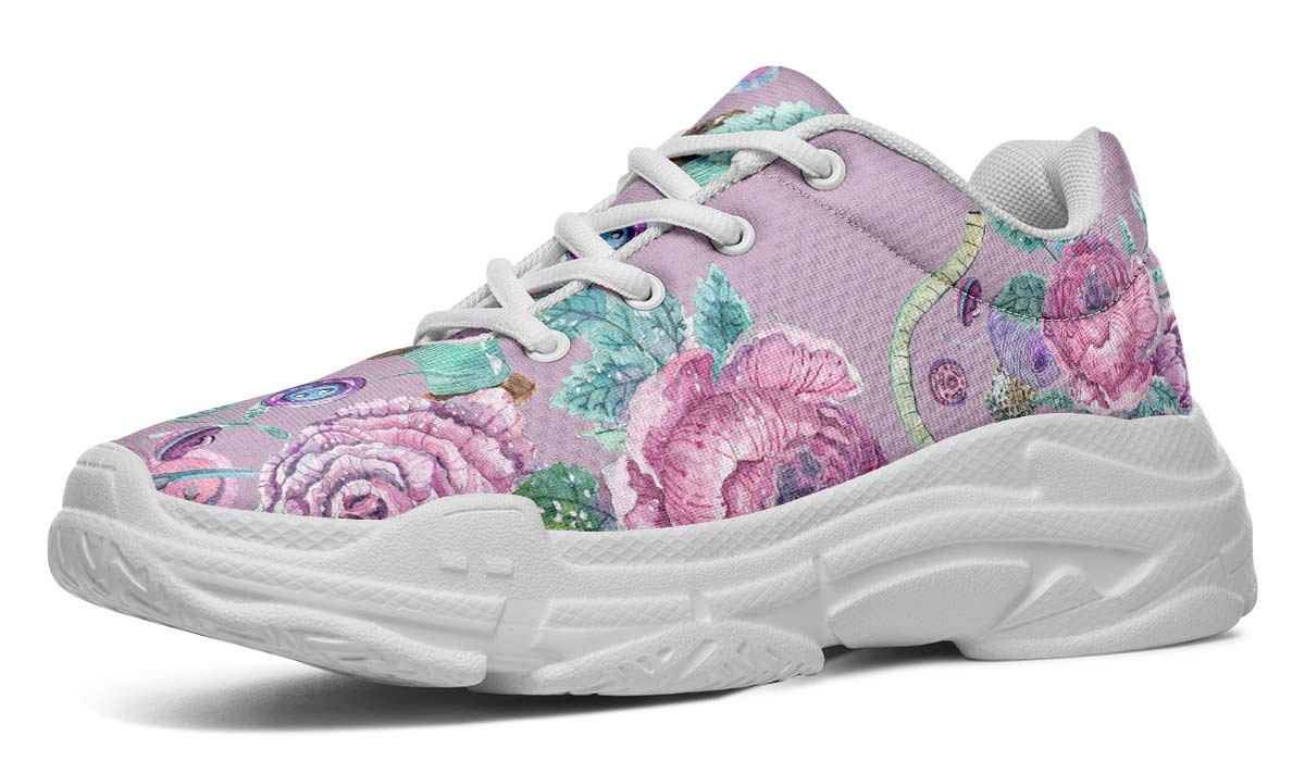 Watercolor Sewing Chunky Sneakers