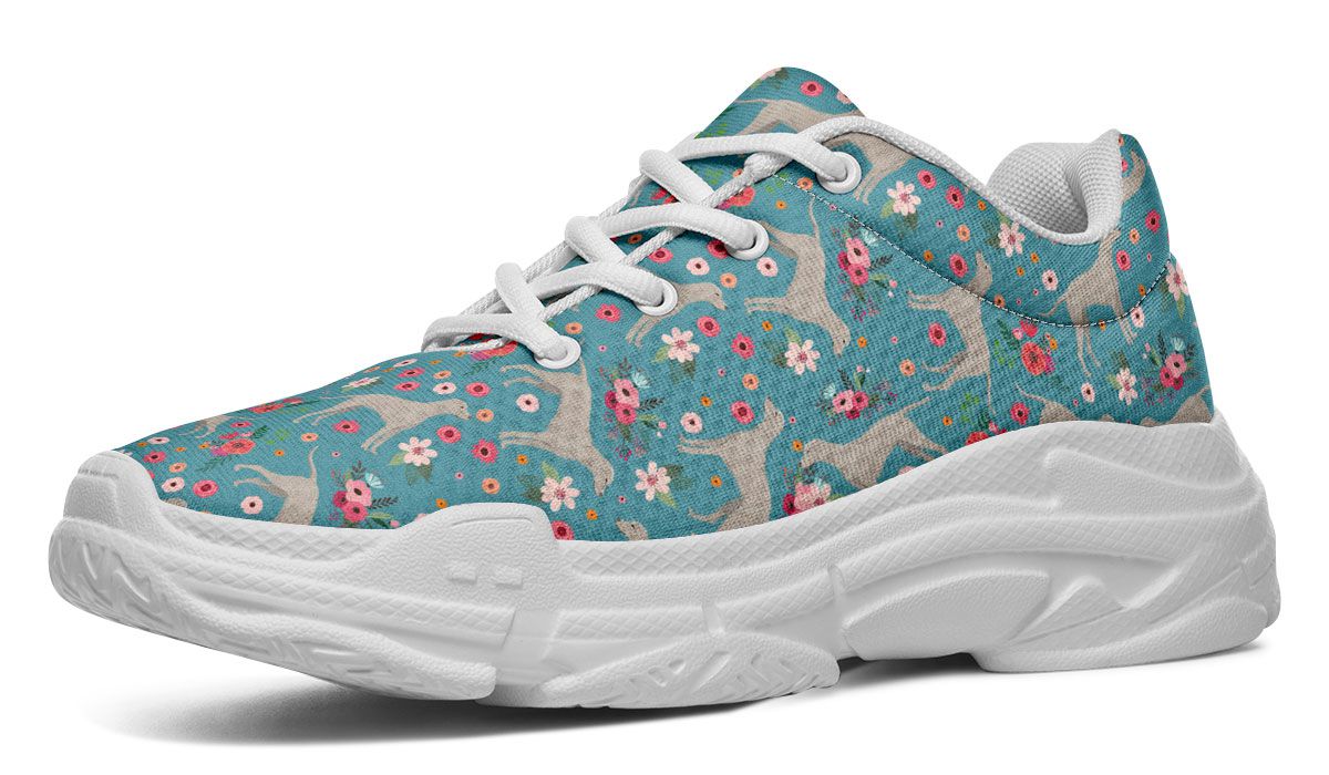 Weimaraner Flower Chunky Sneakers