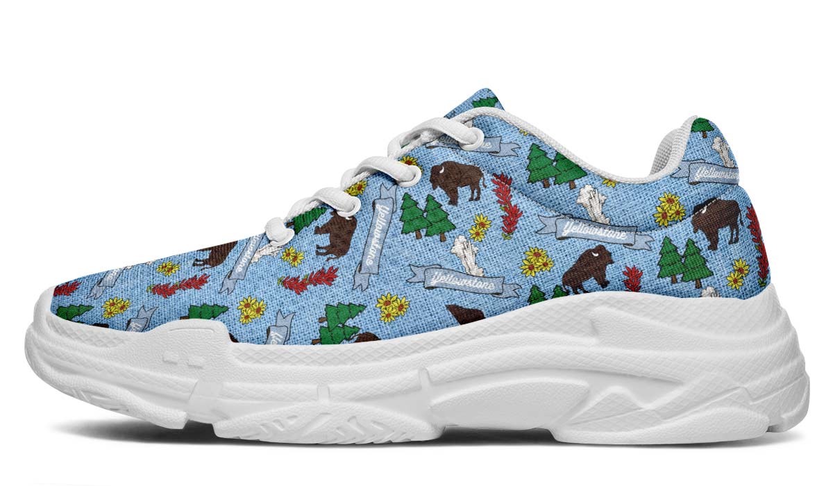 Yellowstone Pattern Chunky Sneakers