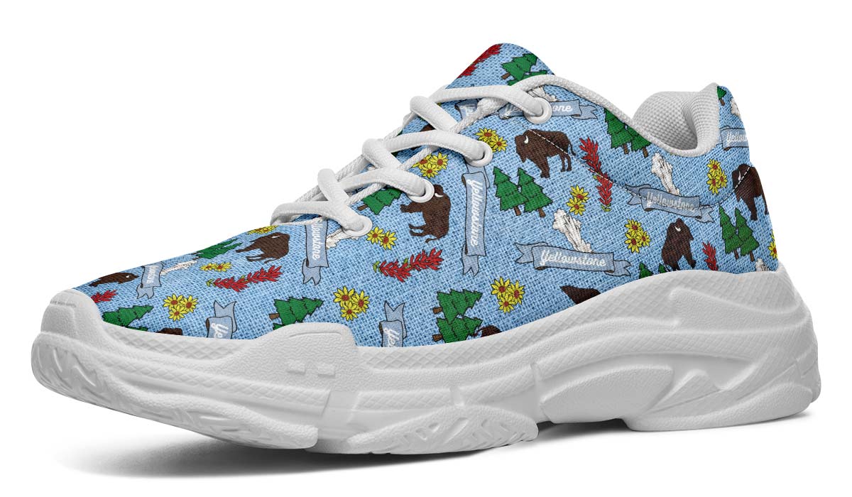 Yellowstone Pattern Chunky Sneakers