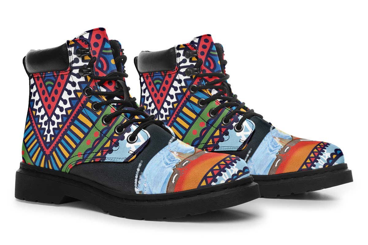 Abstract Tectonic Plates Classic Vibe Boots