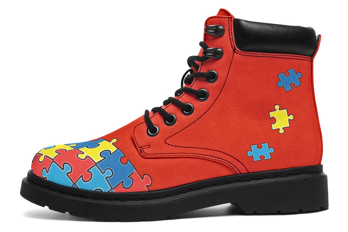 Autism Awareness Puzzle Classic Vibe Boots