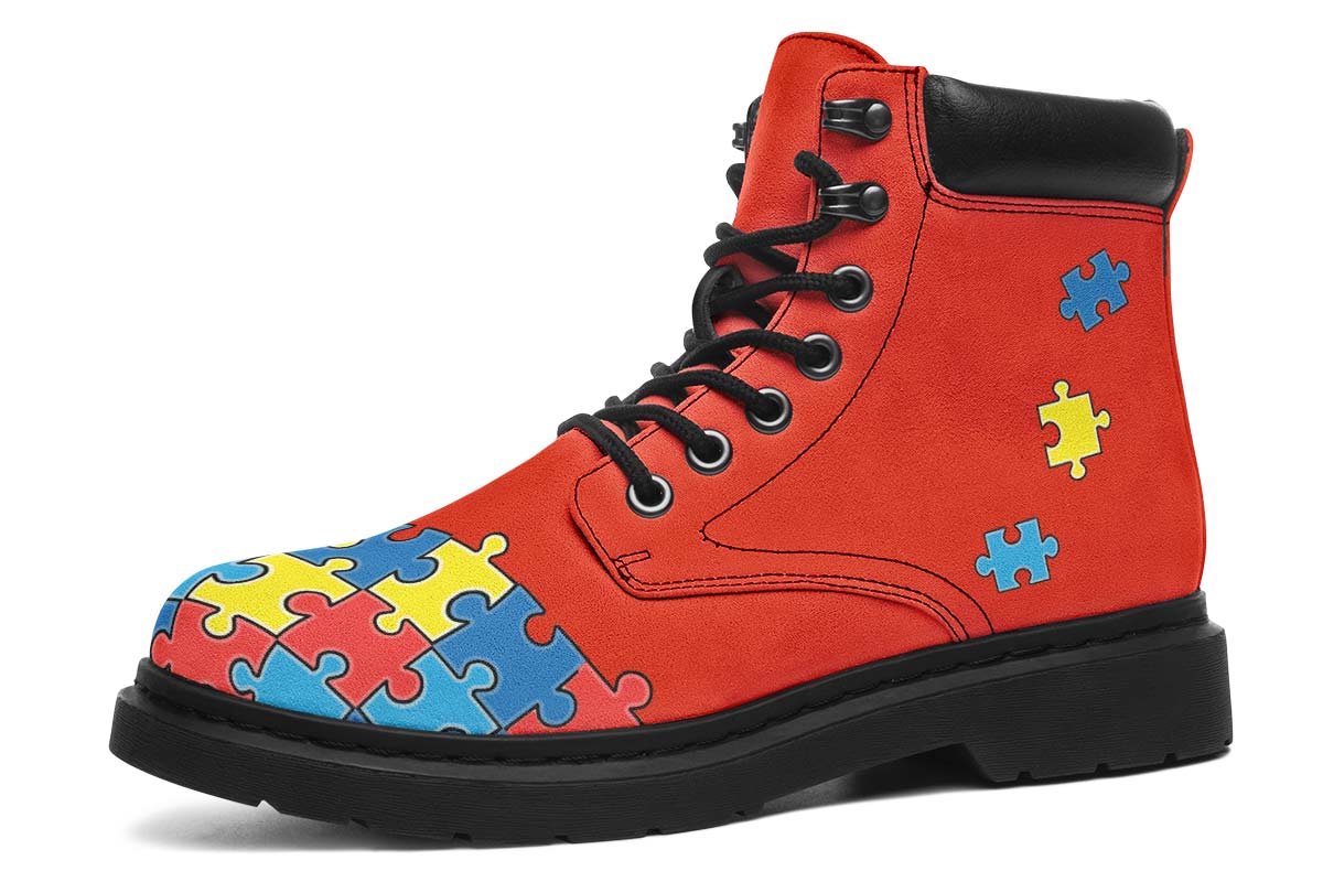 Autism Awareness Puzzle Classic Vibe Boots