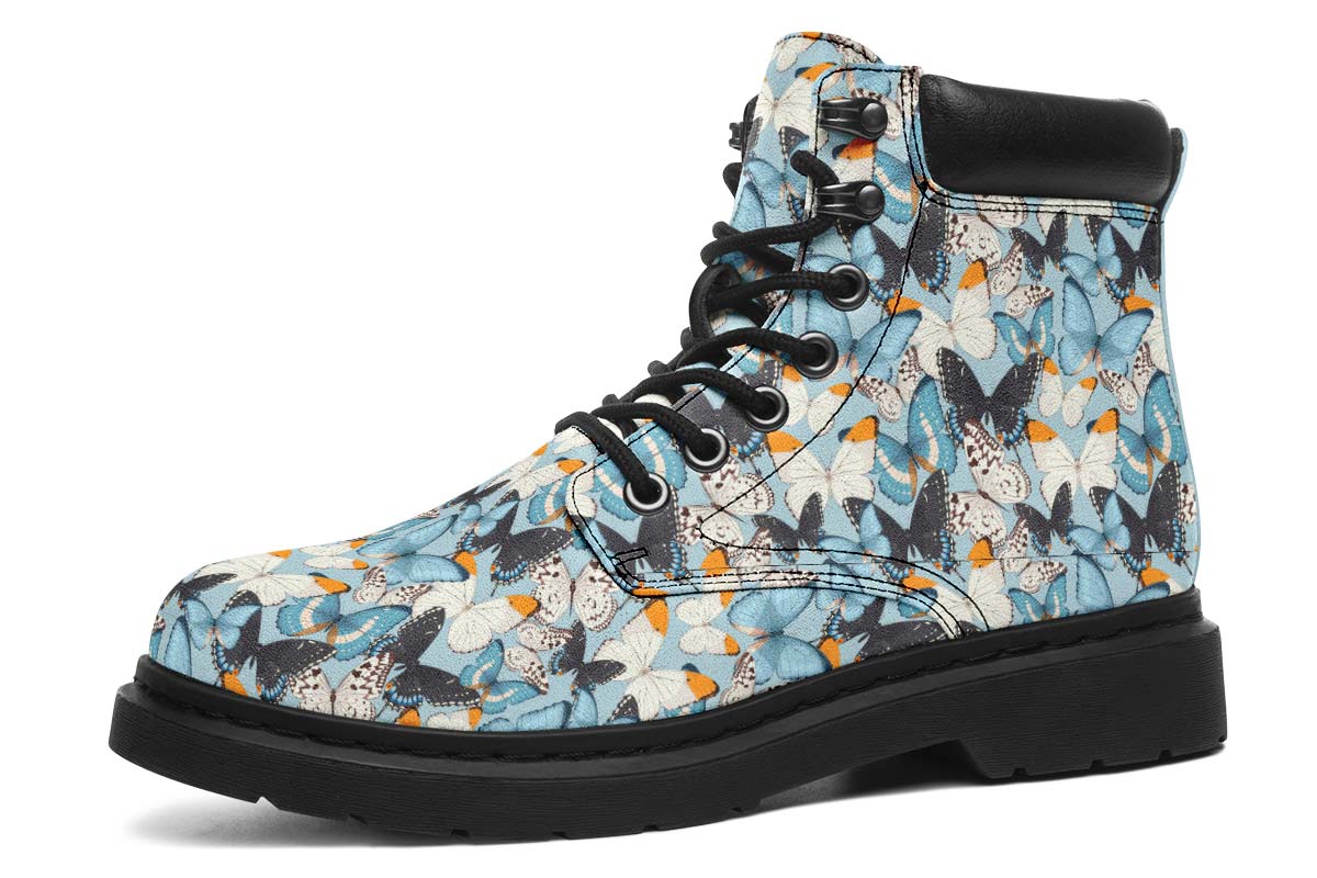 Beautiful Butterfly Pattern Classic Vibe Boots