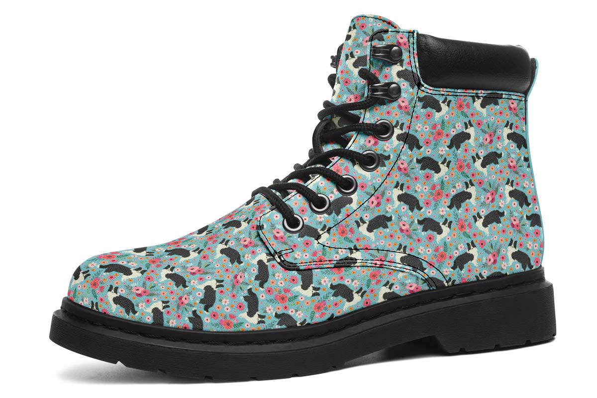 Border Collie Flower Classic Vibe Boots