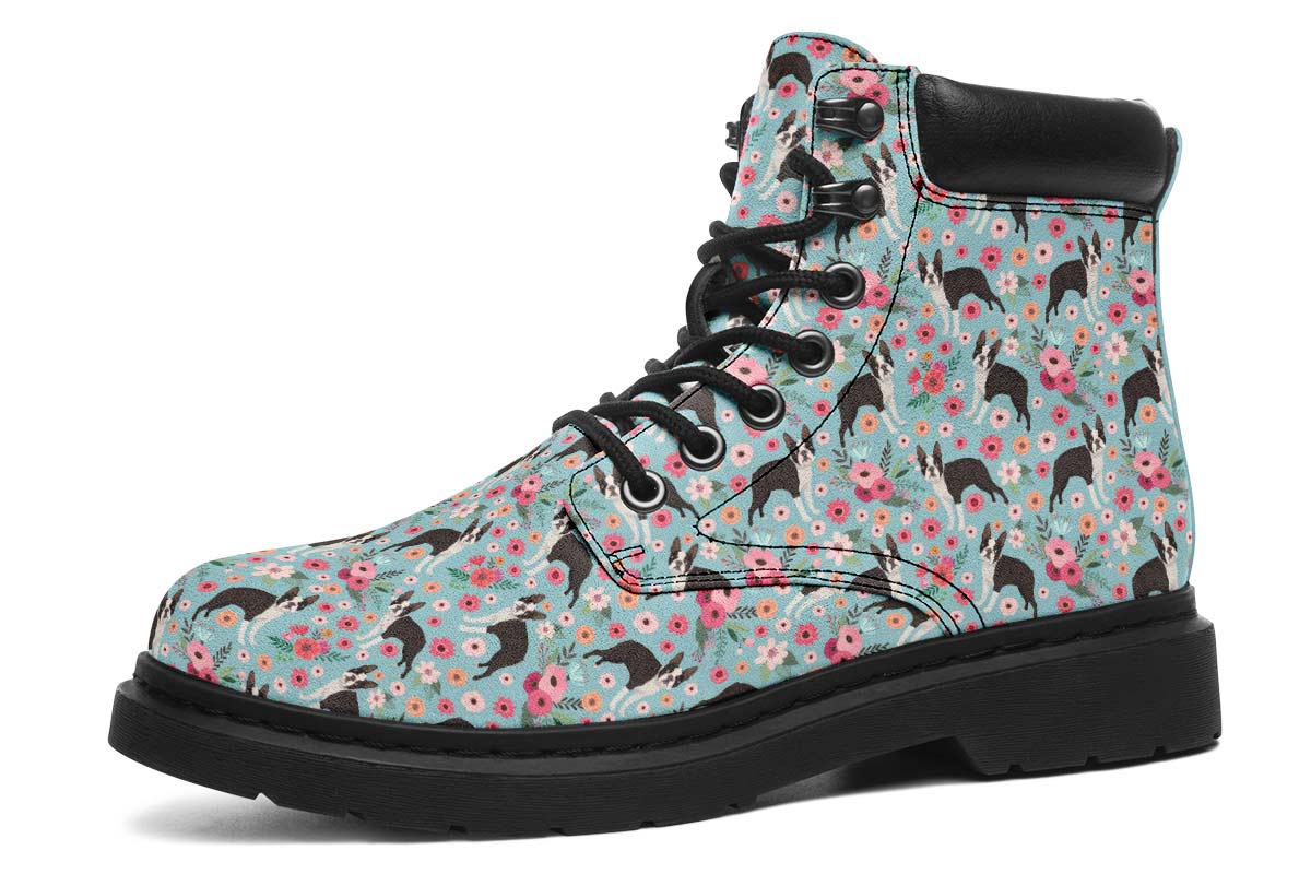 Boston Terrier Flower Classic Vibe Boots