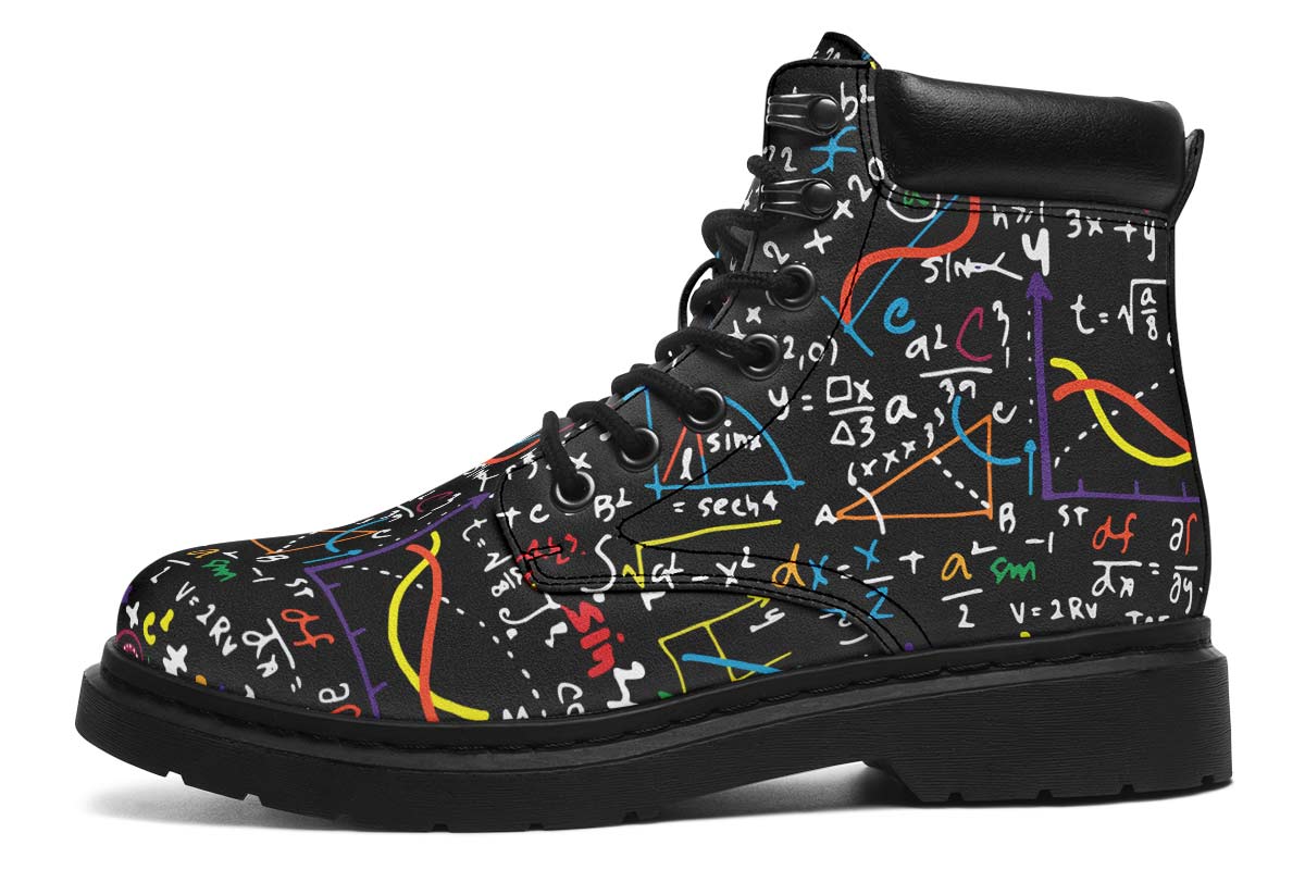 Colorful Math Equation Classic Vibe Boots