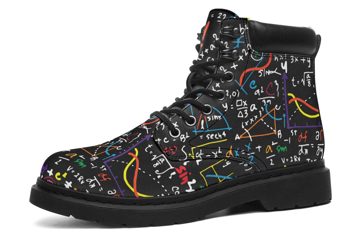 Colorful Math Equation Classic Vibe Boots