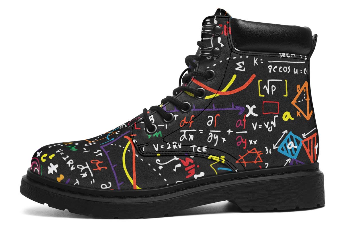 Colorful Math Formula Classic Vibe Boots