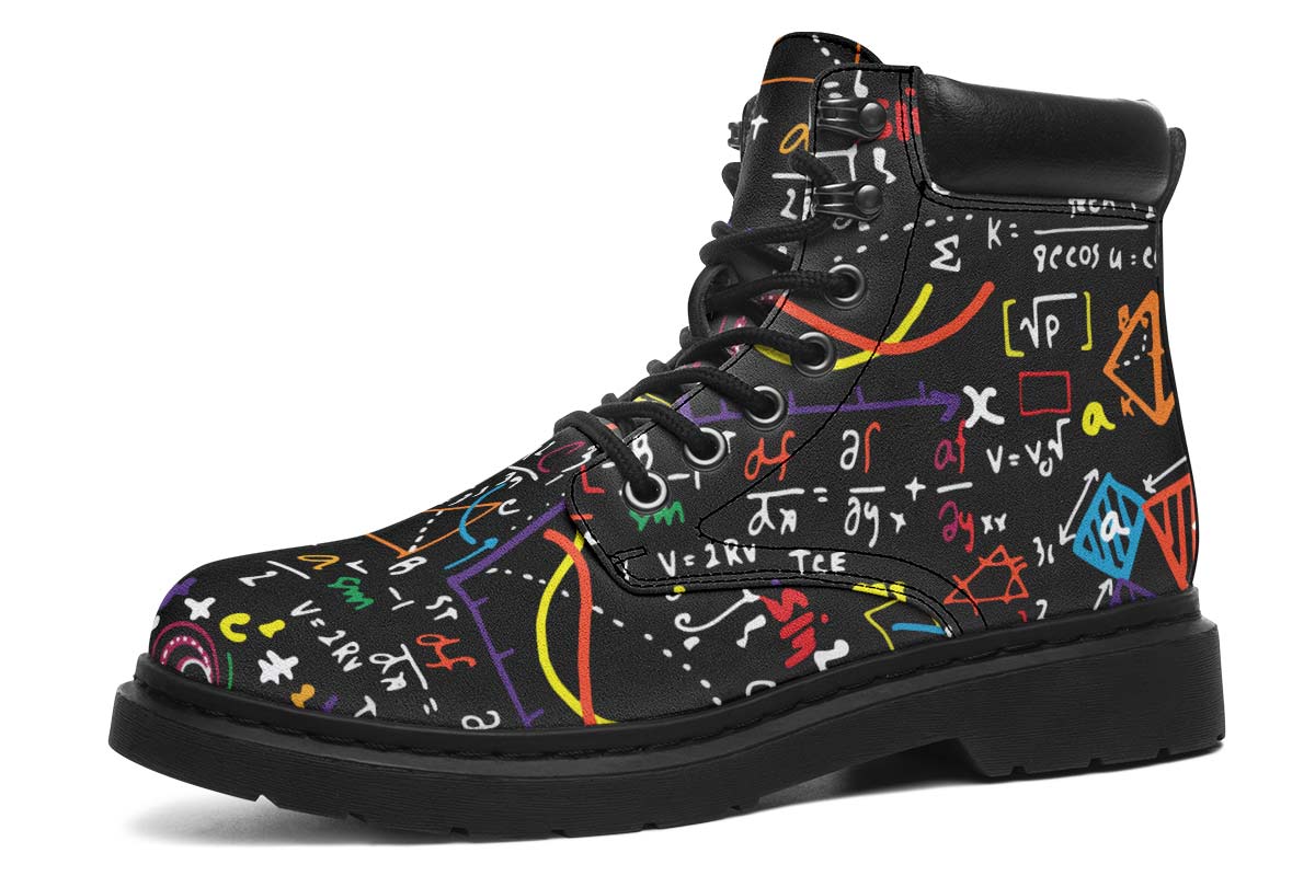 Colorful Math Formula Classic Vibe Boots
