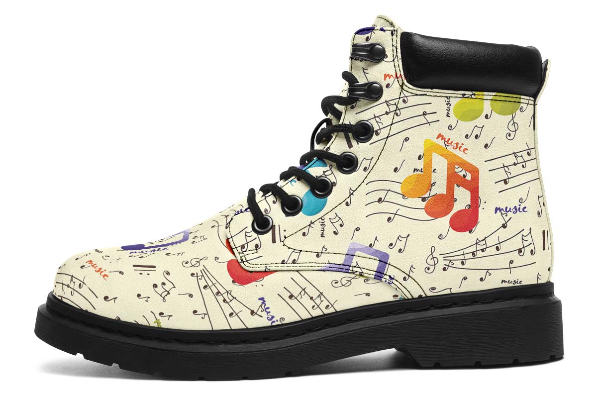 Colorful Music Notes Classic Vibe Boots