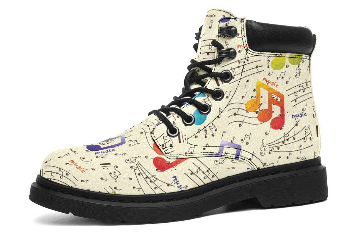 Colorful Music Notes Classic Vibe Boots