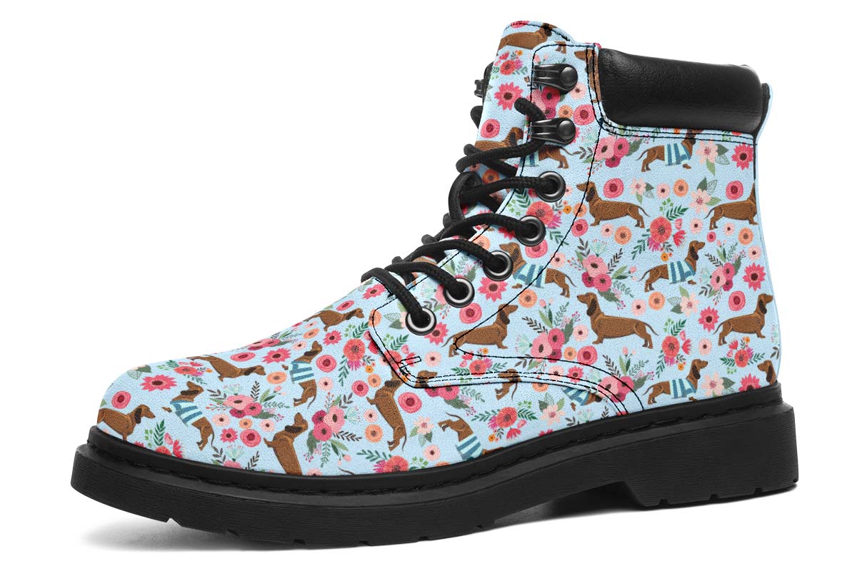 Dachshund Flower Classic Vibe Boots