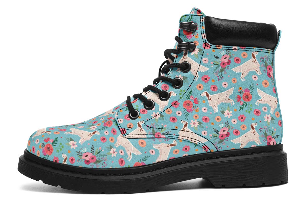 English Setter Flower Classic Vibe Boots