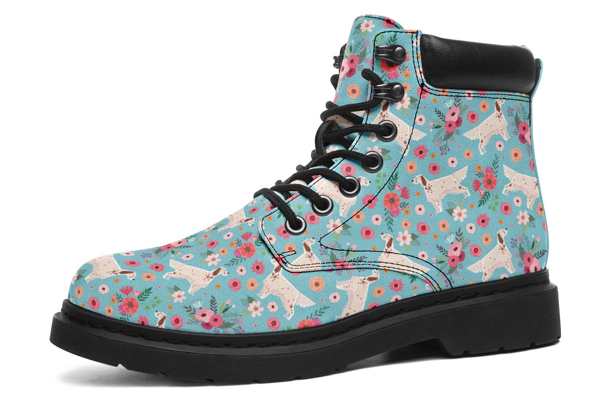 English Setter Flower Classic Vibe Boots