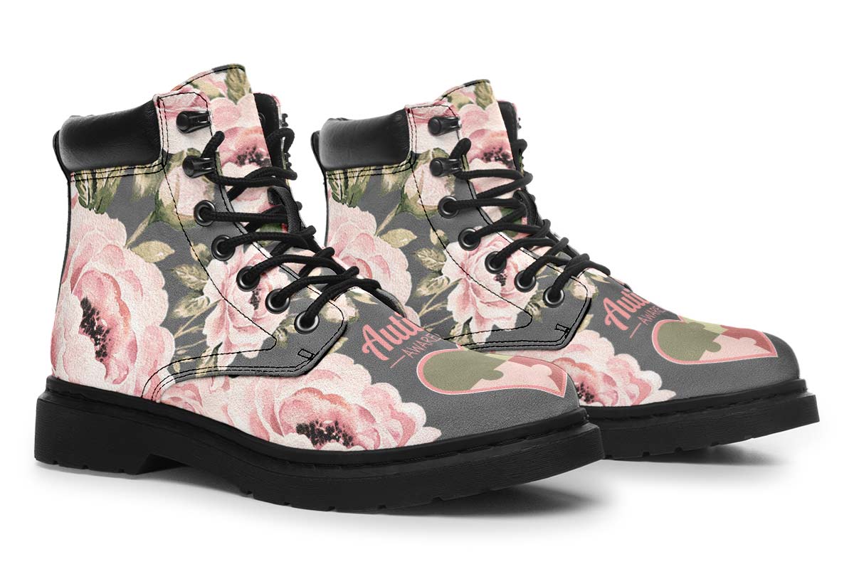 Floral Autism Awareness Classic Vibe Boots
