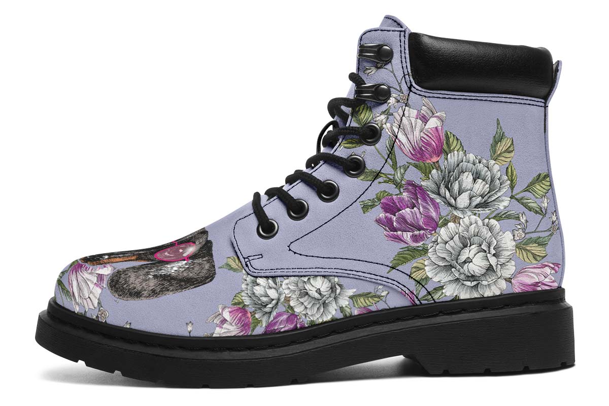 Floral Dachshund Classic Vibe Boots