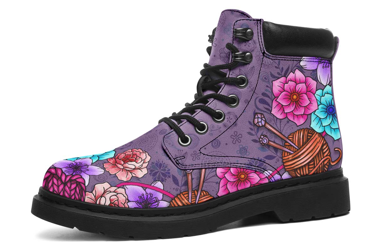 Floral Knitting Classic Vibe Boots