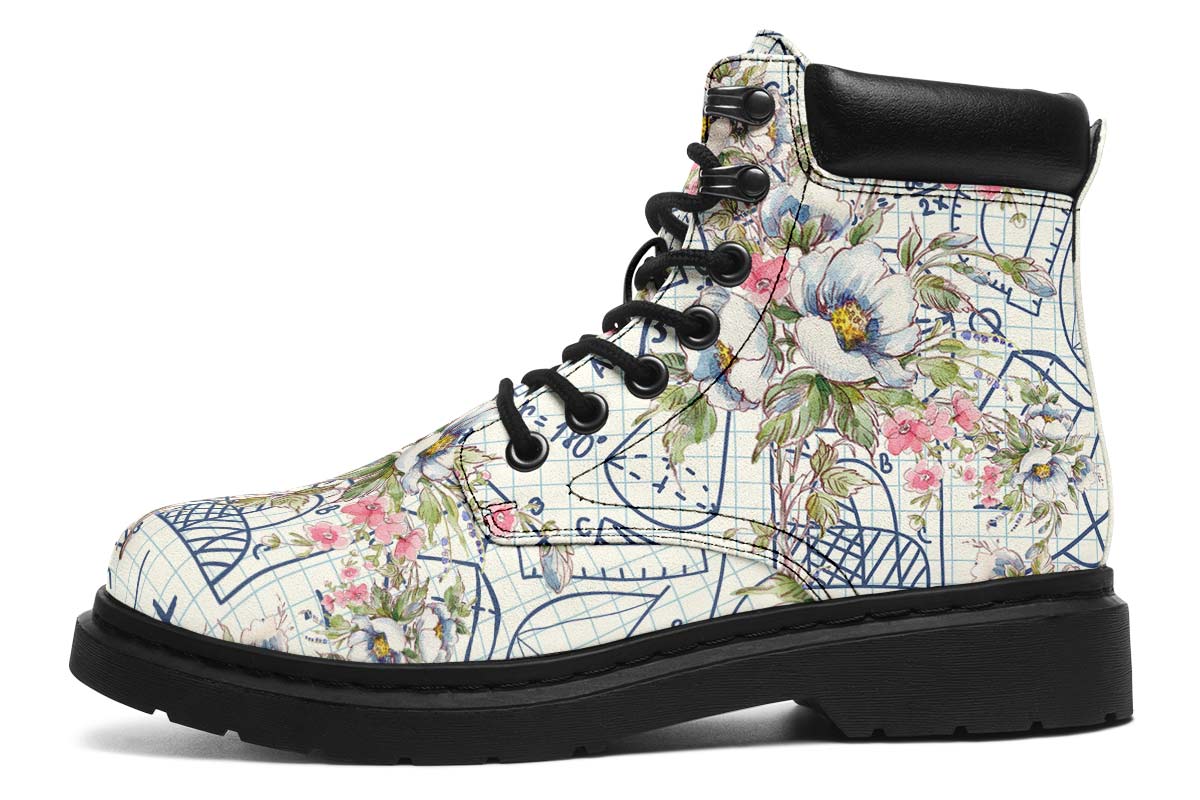 Floral Math Symbols Classic Vibe Boots