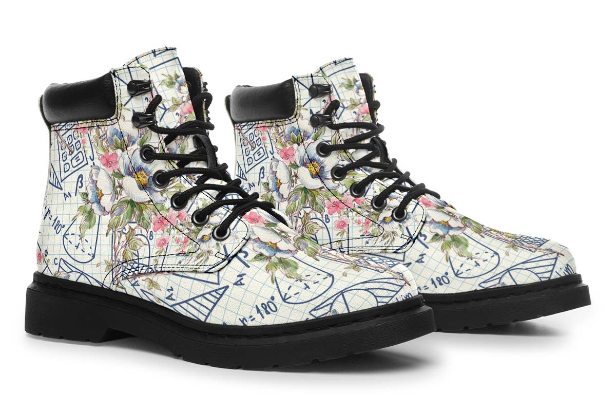 Floral Math Symbols Classic Vibe Boots