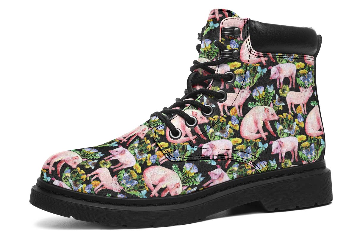 Floral Pig Classic Vibe Boots